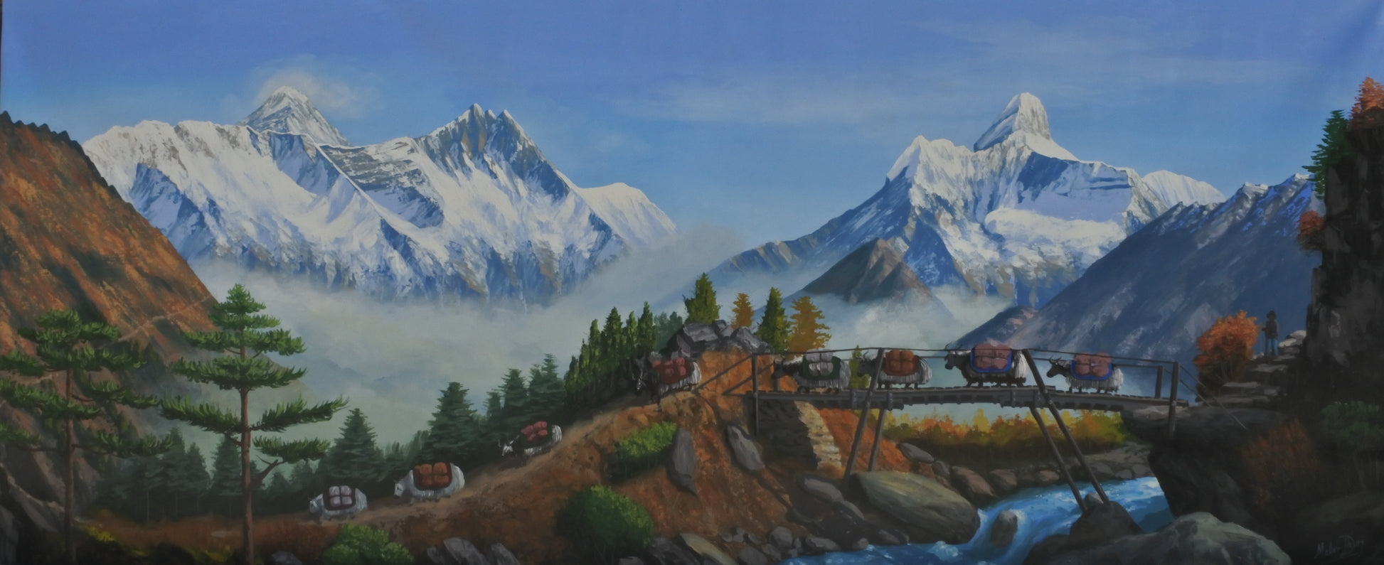 Mount Everest, Mount Lhotse and Ama Dablam