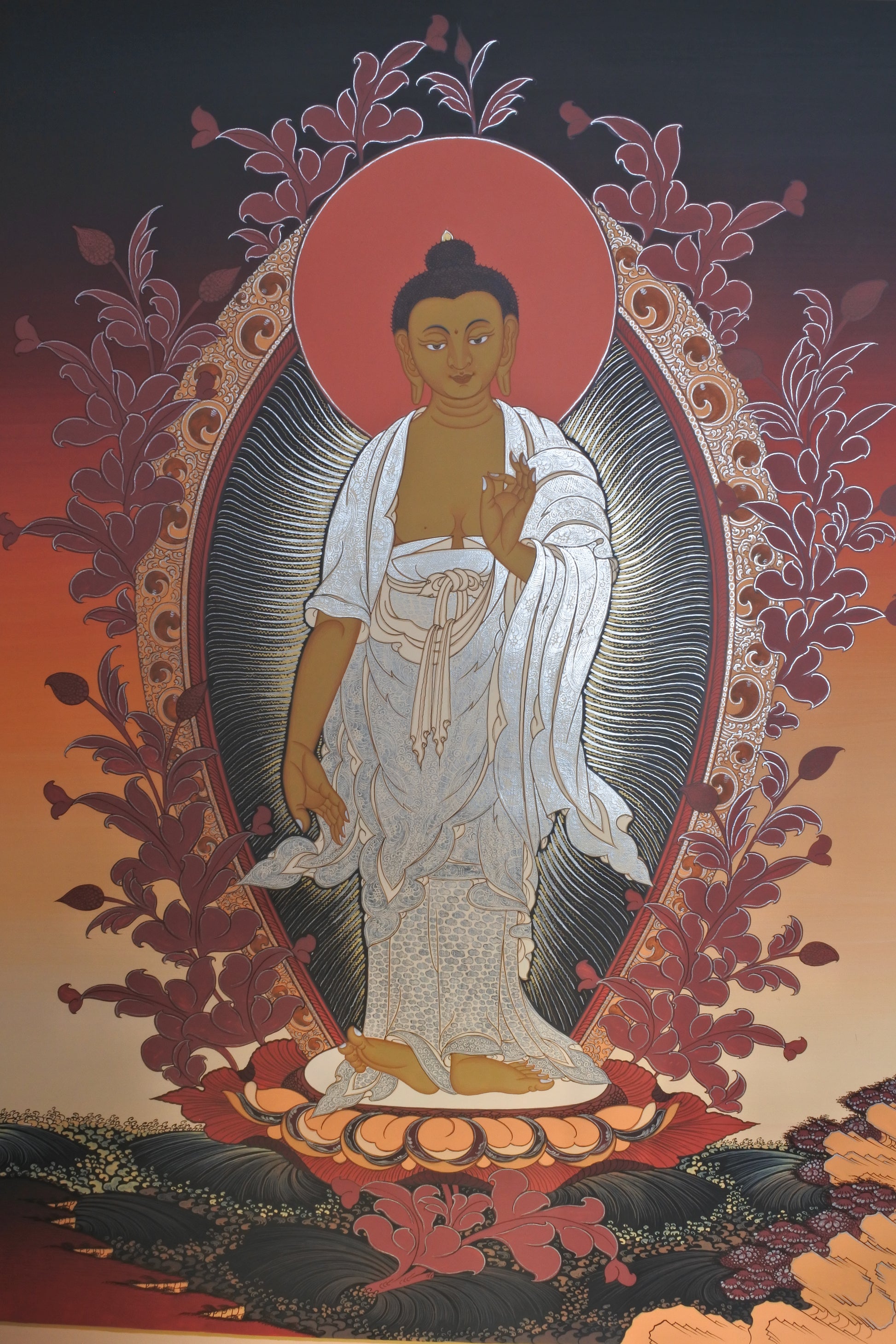 Tibetan Thangka of Ratnashambav Buddha