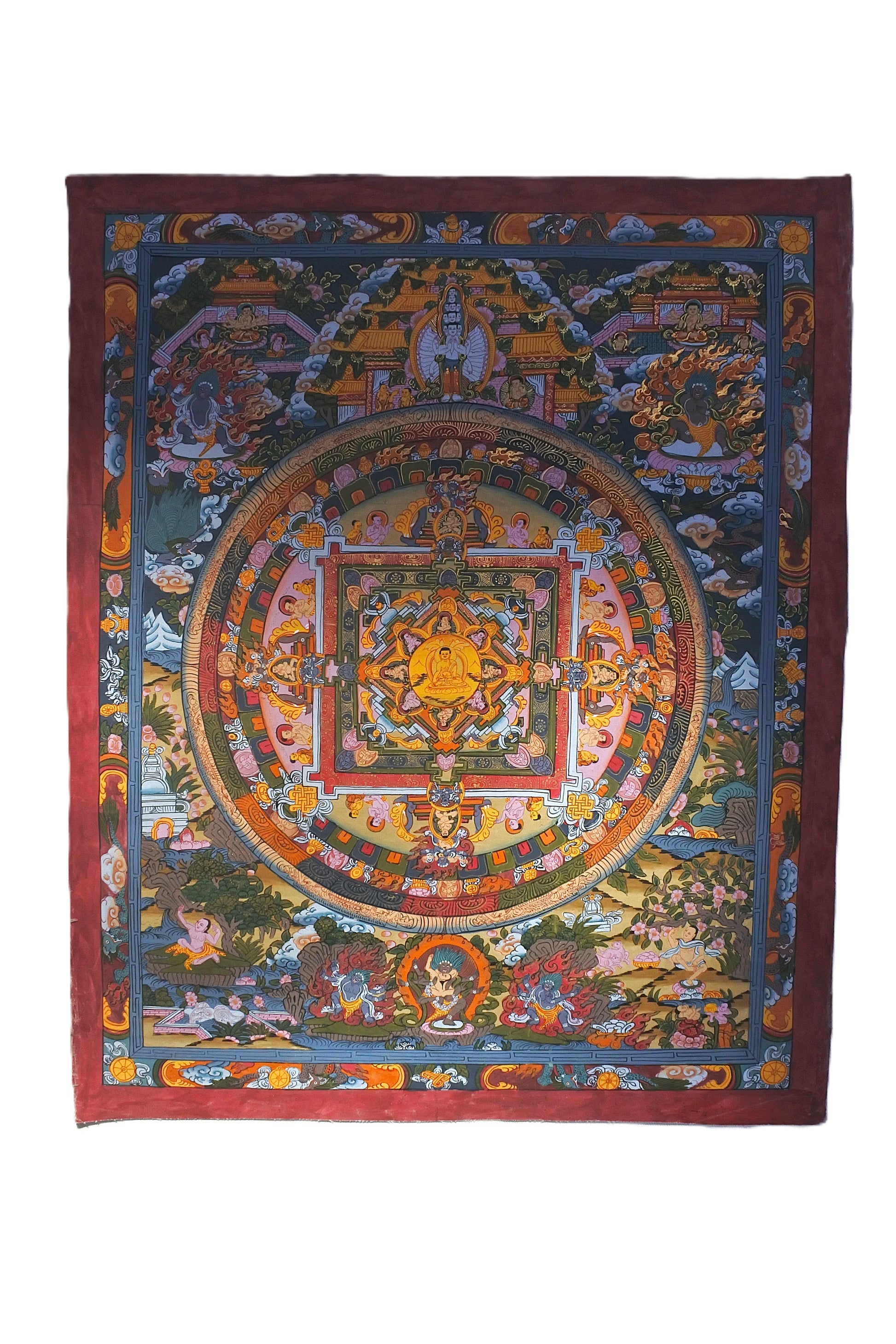 Vintage Buddha Mandala Thangkas (4 Available Options)