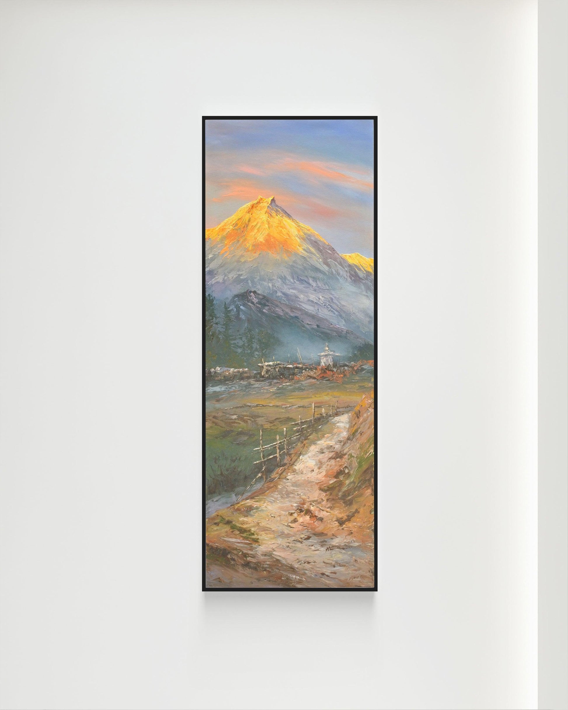 Mt. Manaslu at Sunset in Vertical
