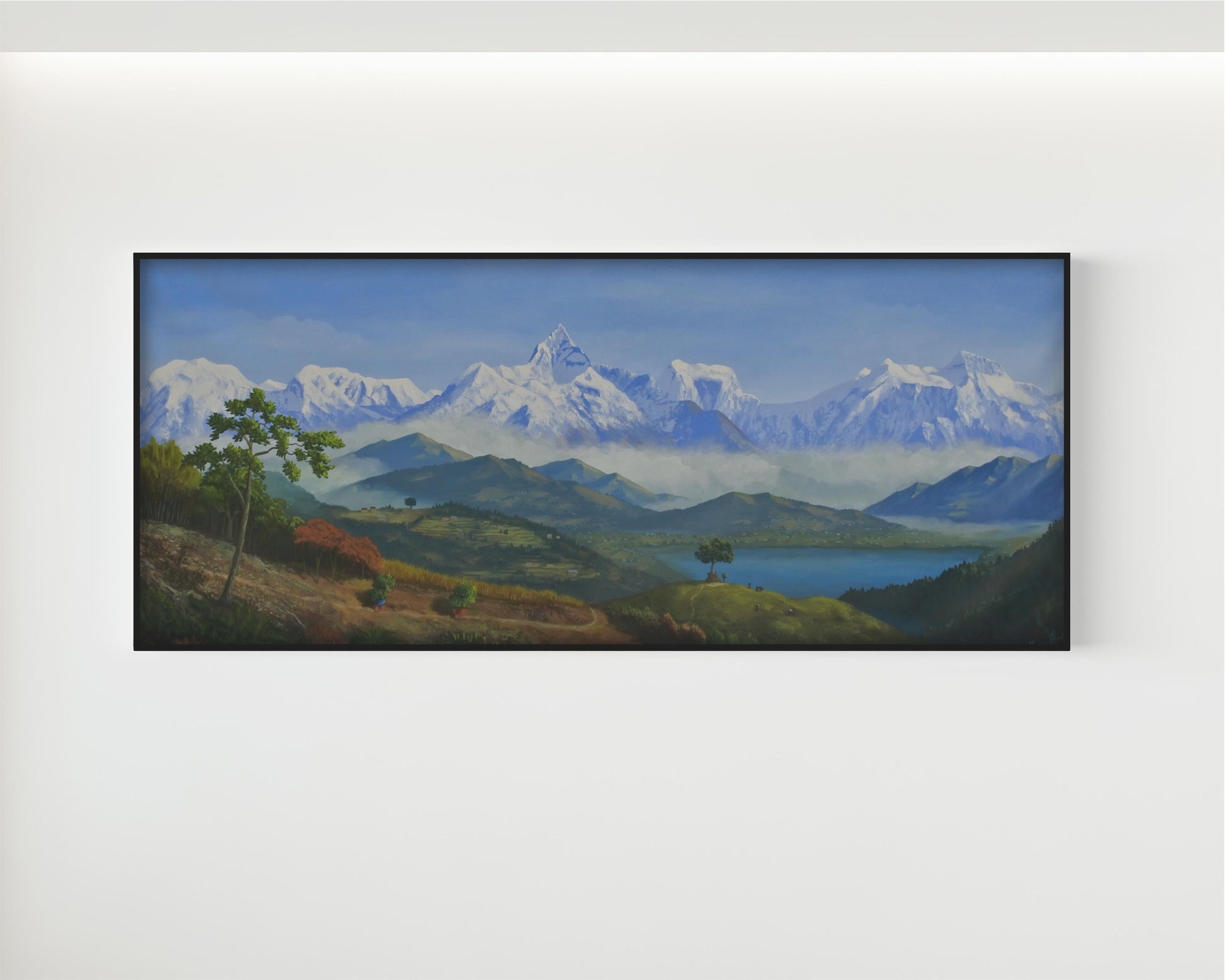 Villages of Pokhara, Nepal , Landscape Painting