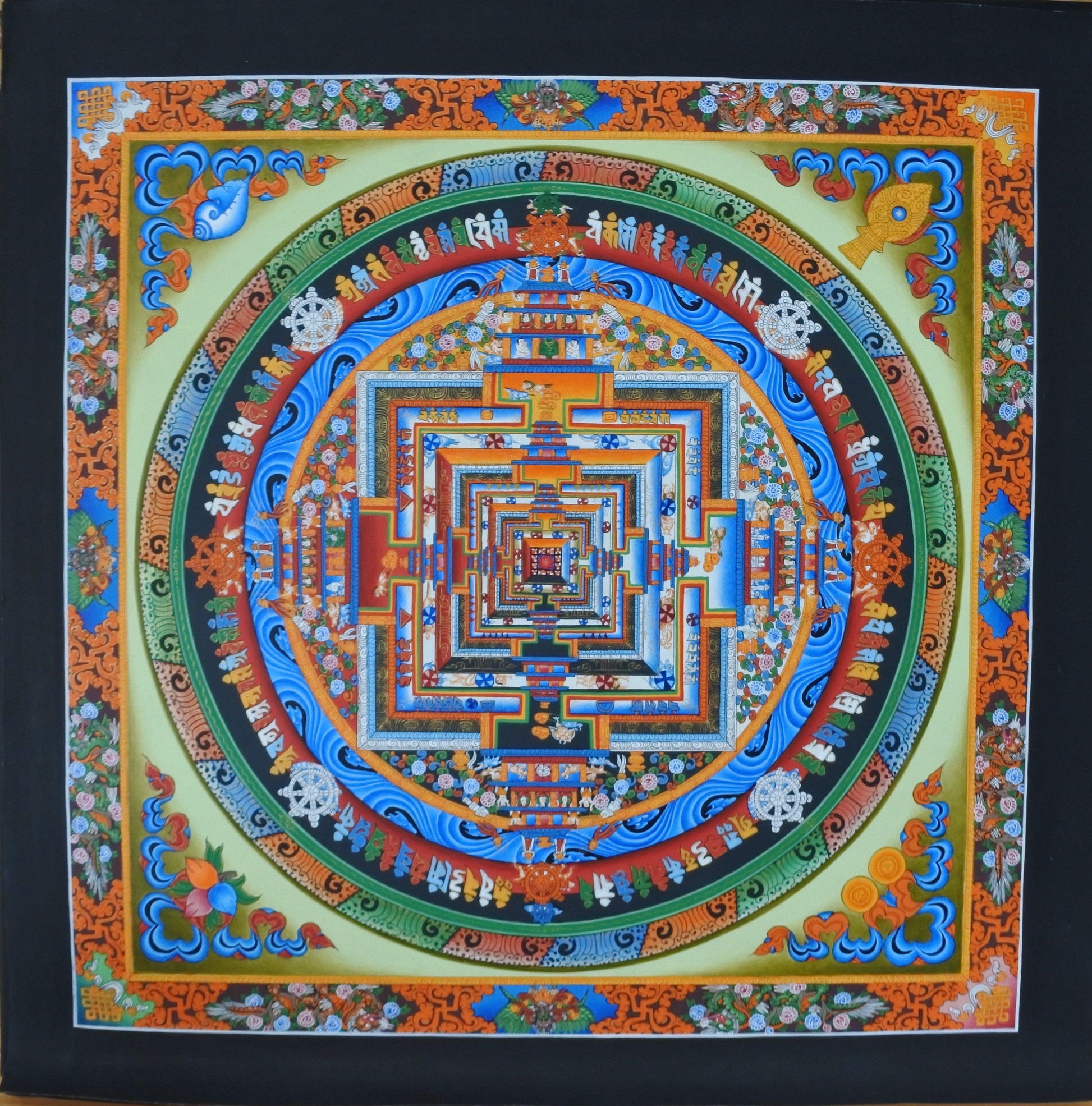 Kalachakra, Wheel of Time, 24K Gold Mandala