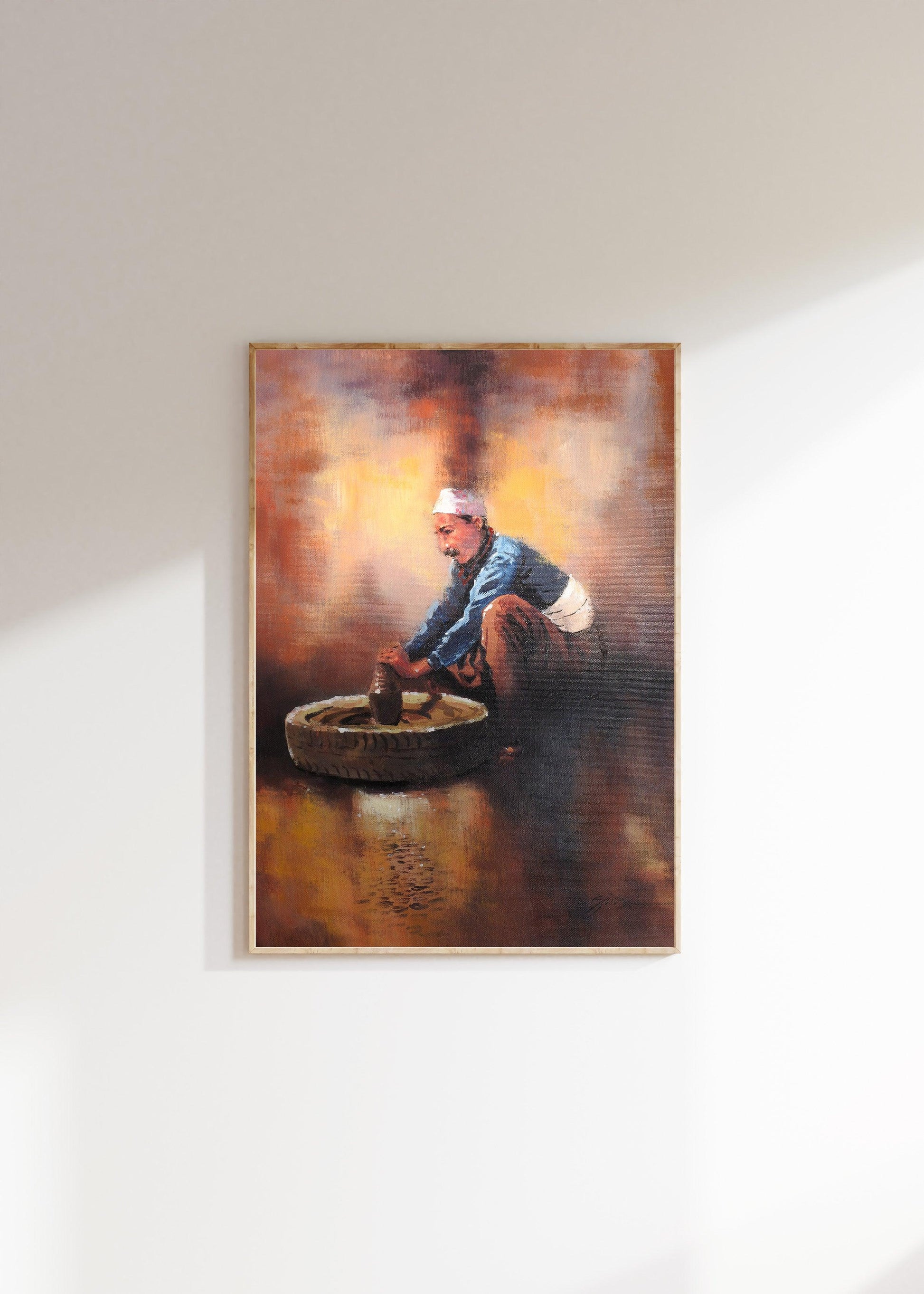 Ceramics, Nepal, Art of Nepal, Nepalese Man, Art, Wall Decor, Arts Nepal, Colorful Artwork