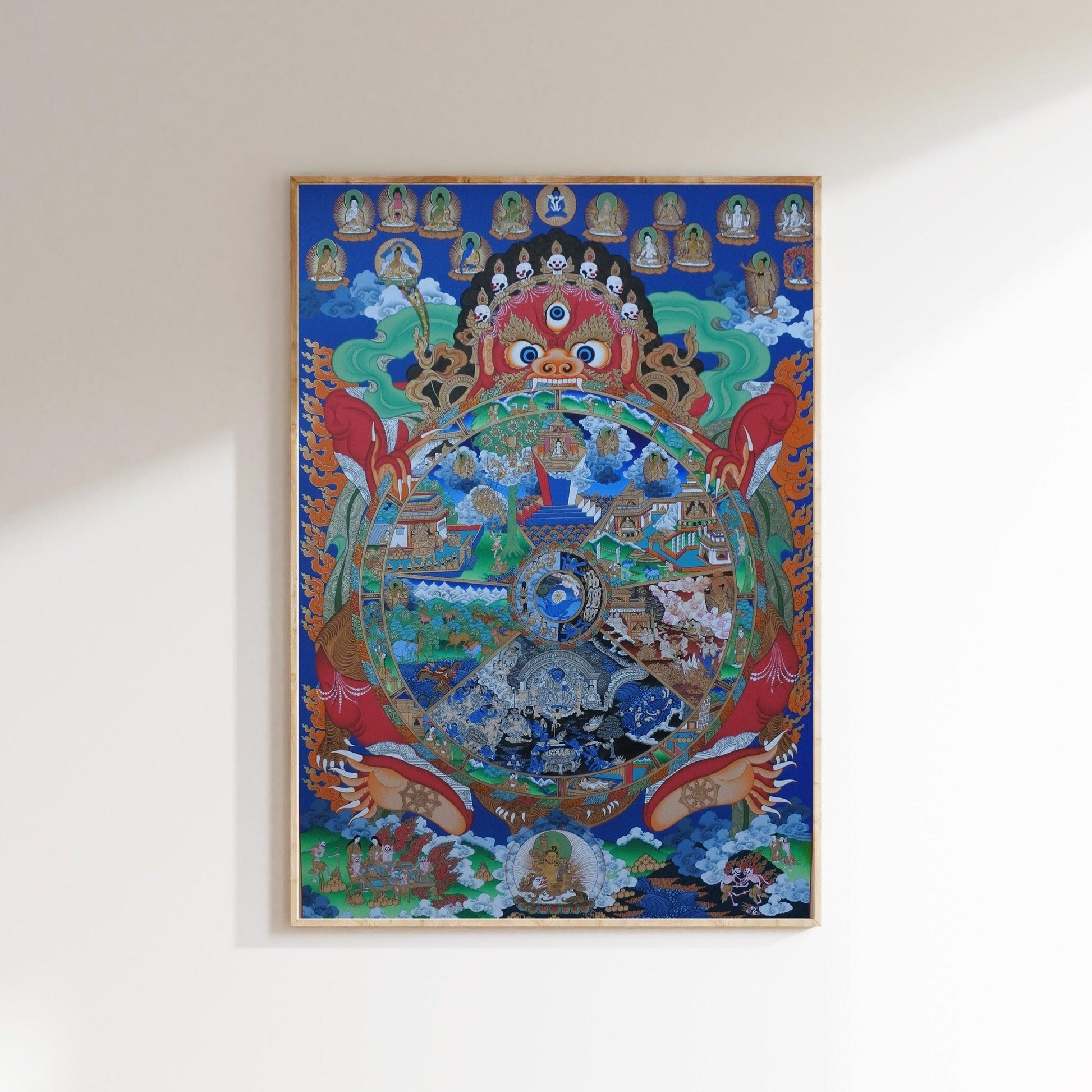 Wheel of Life, Thangka, Tibetan Art, Traditional Nepalese Art, Thangkas of Nepal, Masterpiece