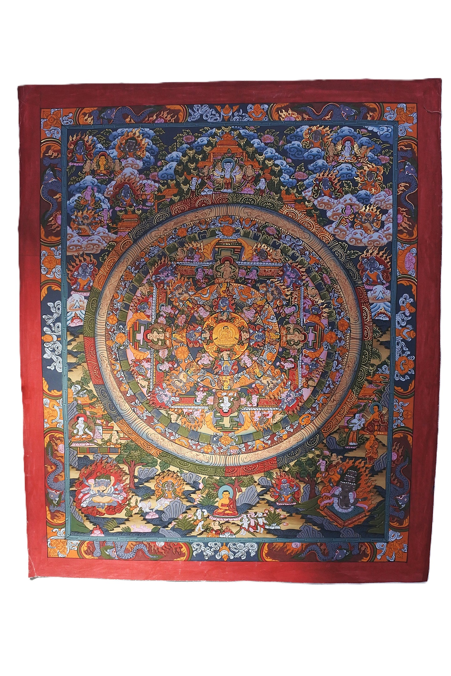 Vintage Buddha Mandala Thangkas (4 Available Options)