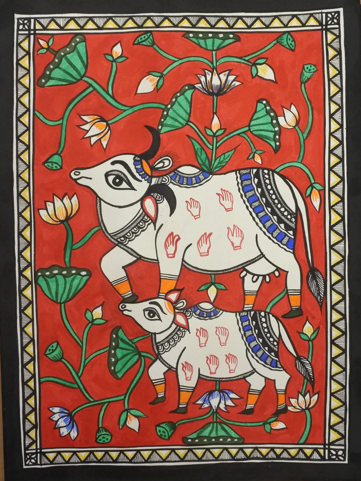 Madhubani Cow