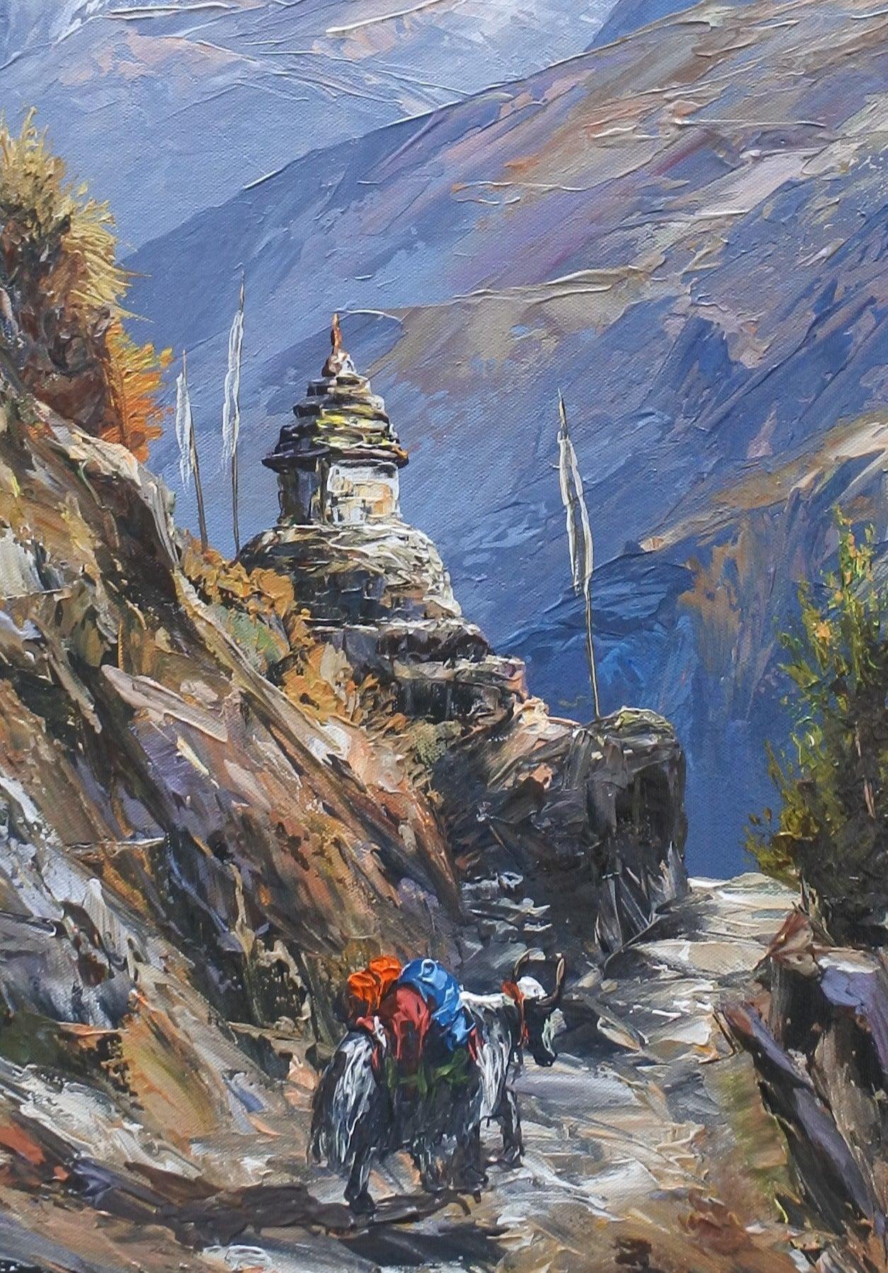 Ama Dablam, Himalayan Yaks, Yaks, EBC, Everest Base Camp, Everest Trek, Animals, Yaks, Landscapes Of Nepal, Khumbu Valley Trek, Trekking in Nepal, Art of Nepal, Nepalese Himalayas