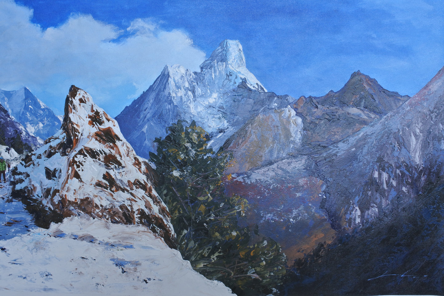 Mt. Ama Dablam with Himalayan Yaks