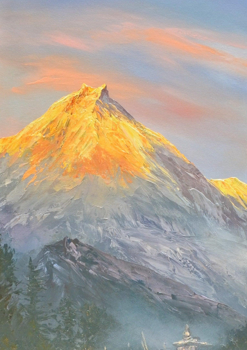 Mt. Manaslu at Sunset in Vertical