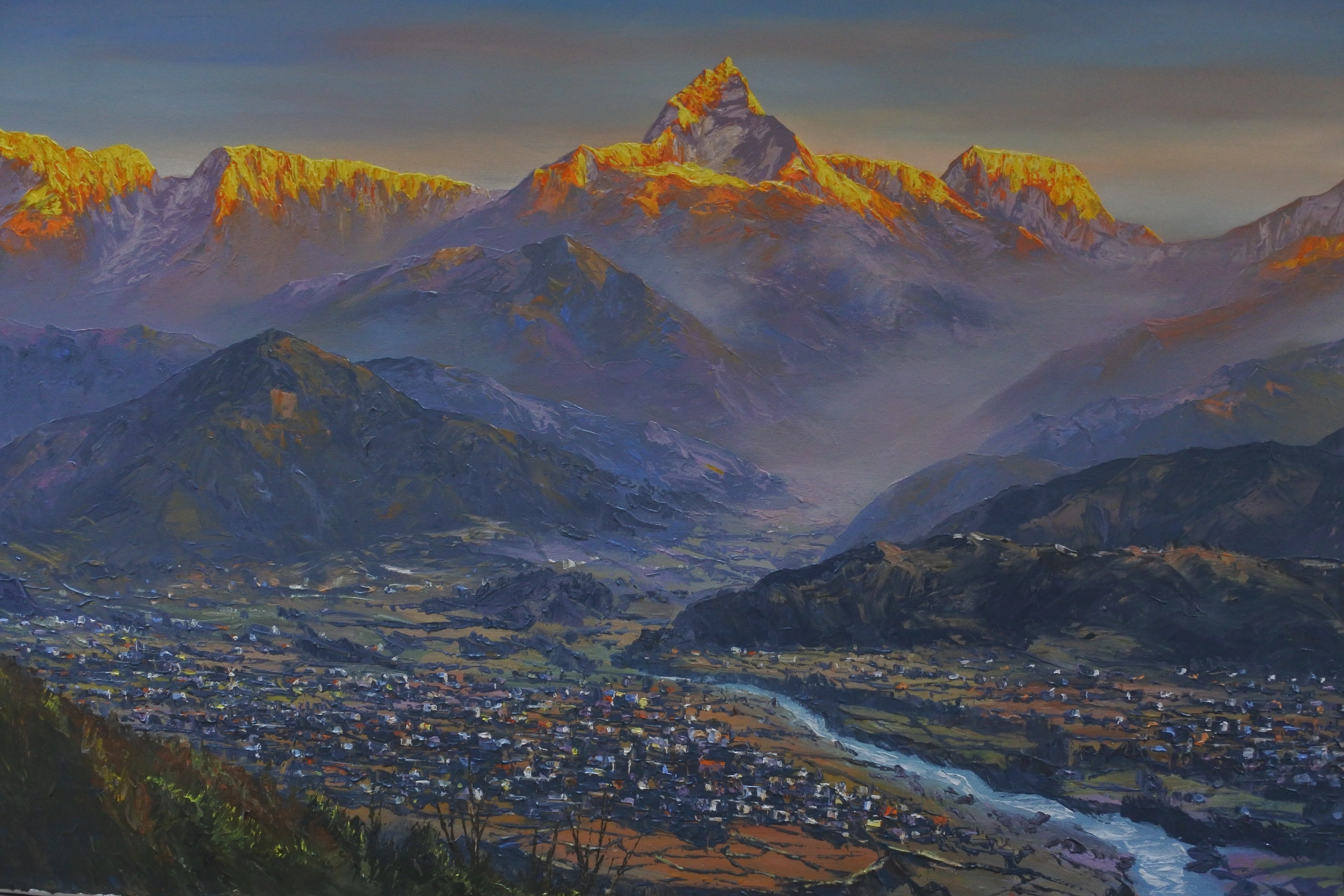 Pokhara City View Painting