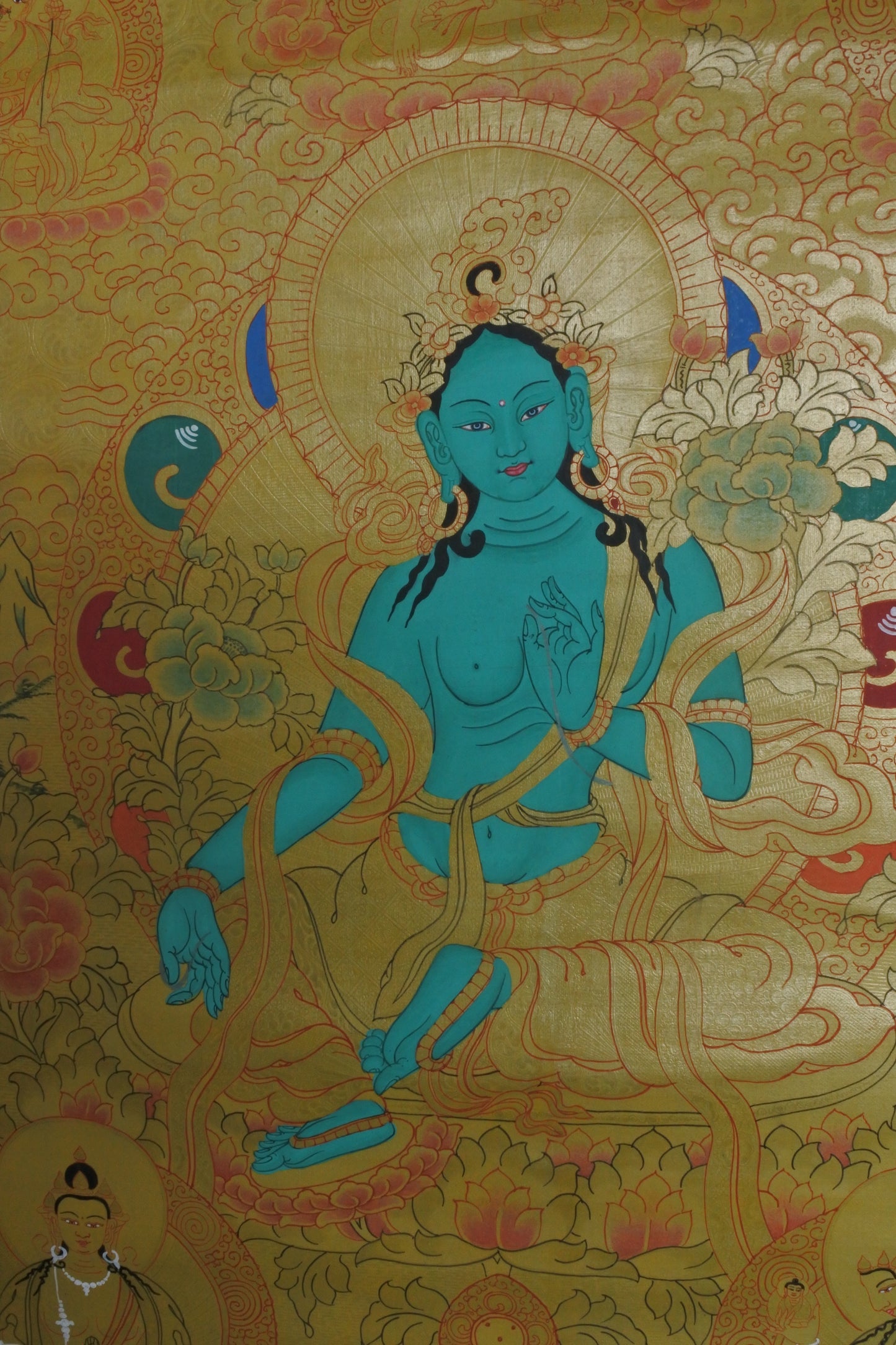 Goddess Blue Tara in Gold