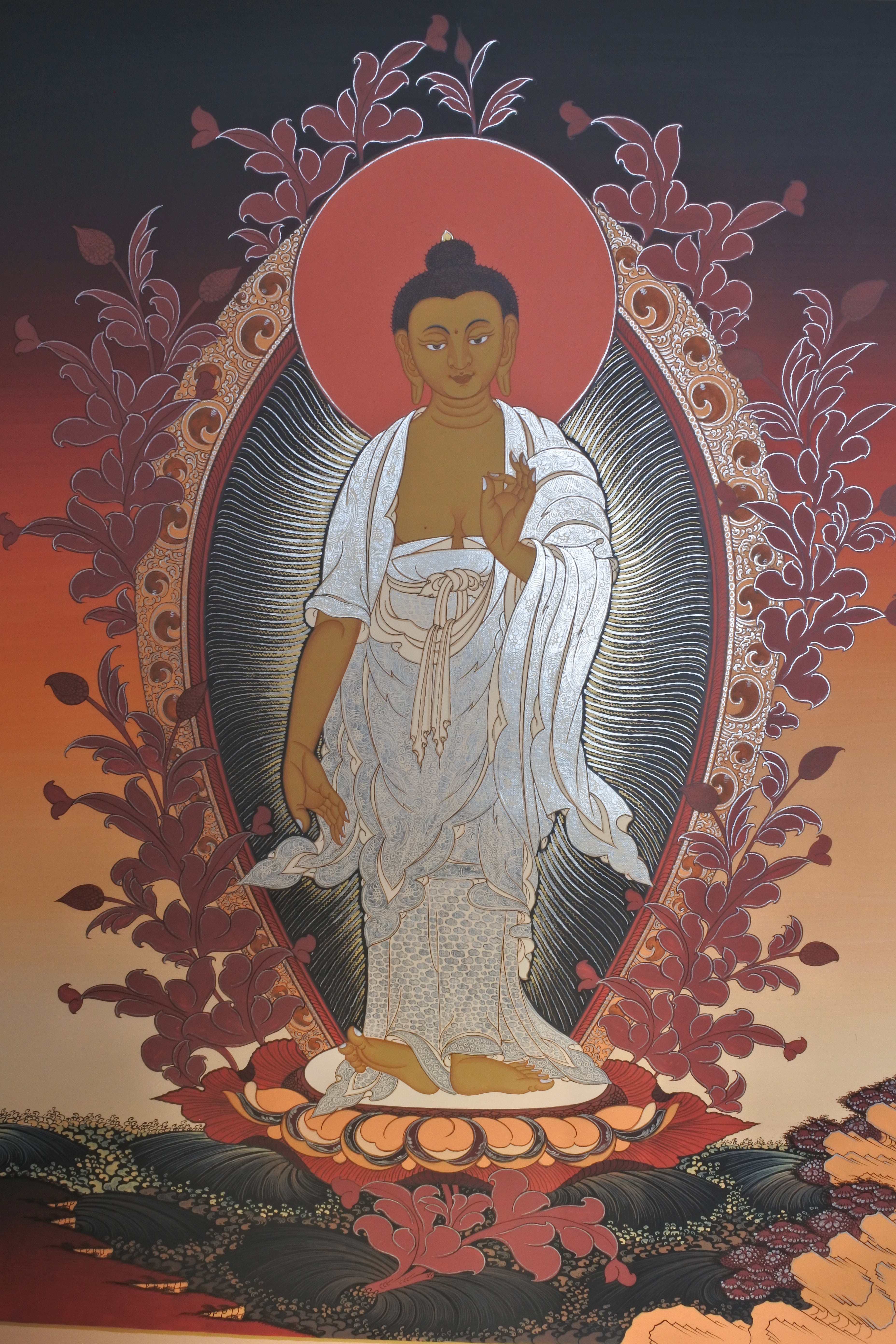 Tibetan Thangka of Ratnashambav Buddha