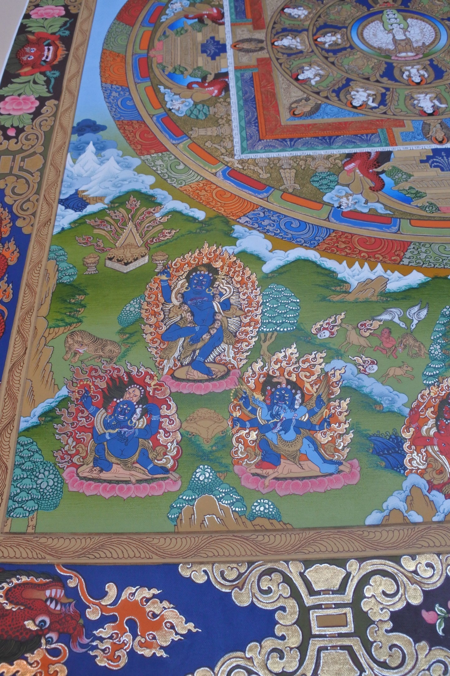 An Incredible Buddha Thangka Mandala, 24K Gold & Silver