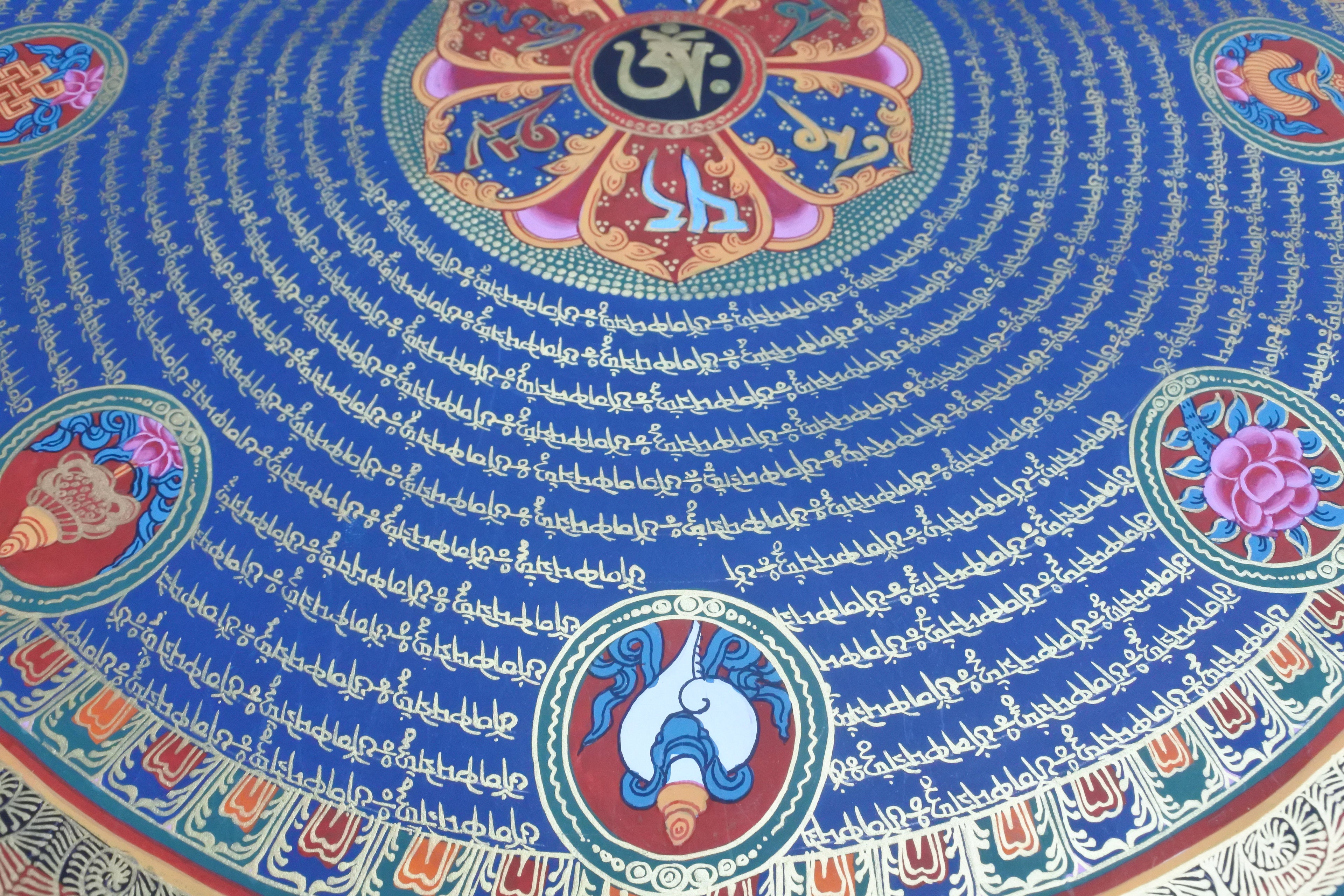 Mantra Mandala with Eight Symbols