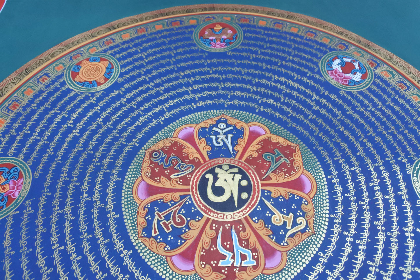 Mantra Mandala with Eight Symbols