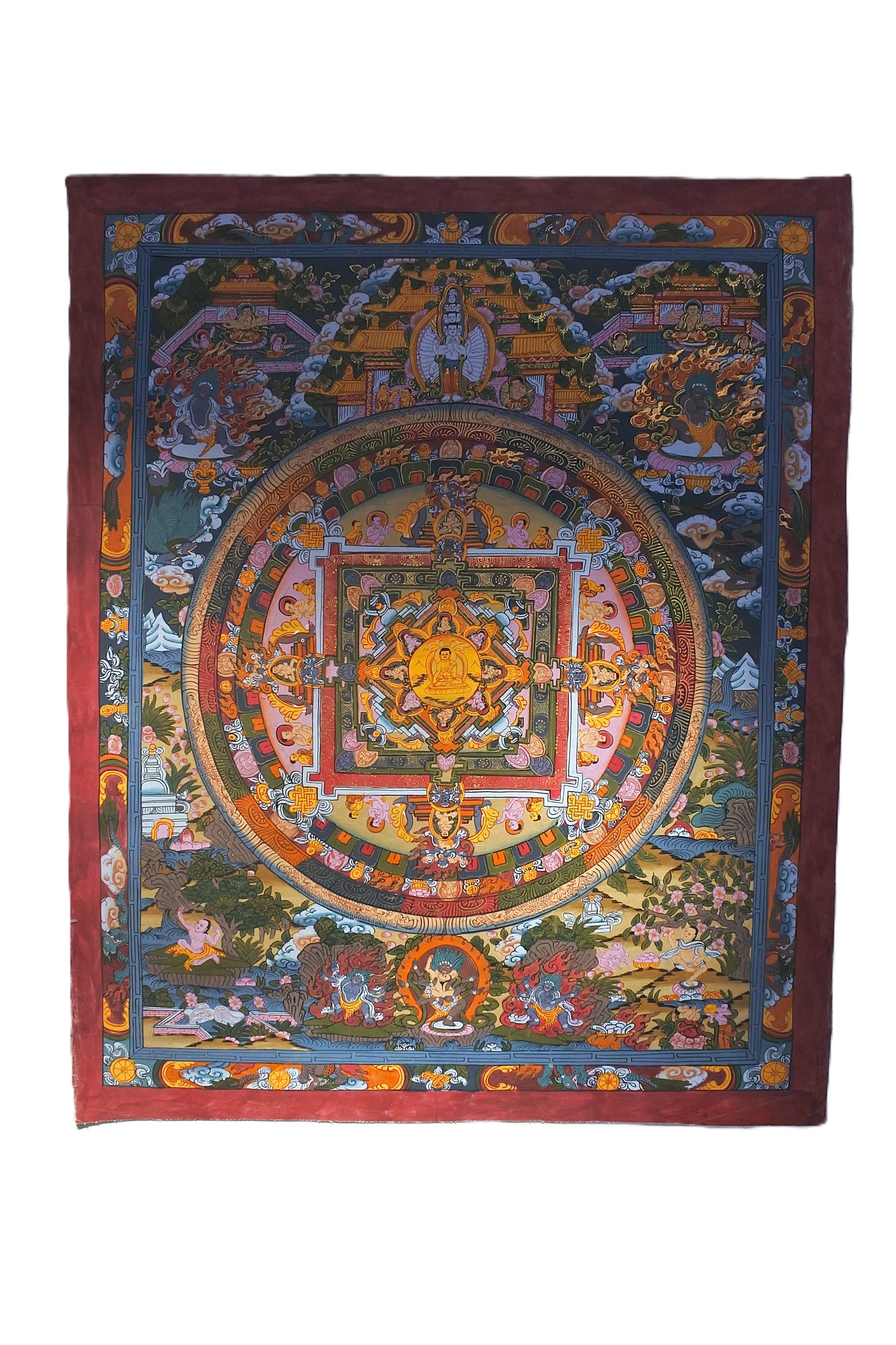 Vintage Buddha Mandala Thangkas (4 Available Options)