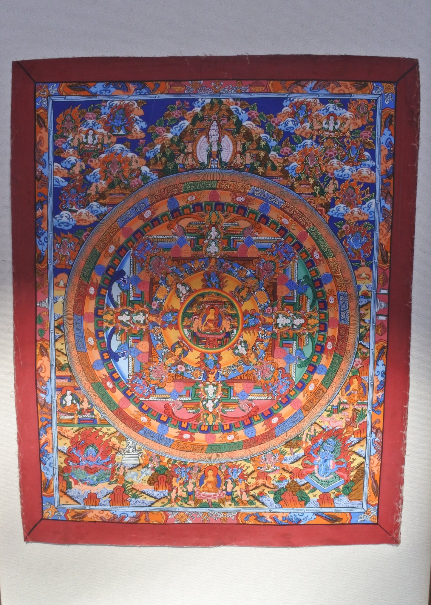 Vintage Buddha Mandala Thangkas (4 Available Options)