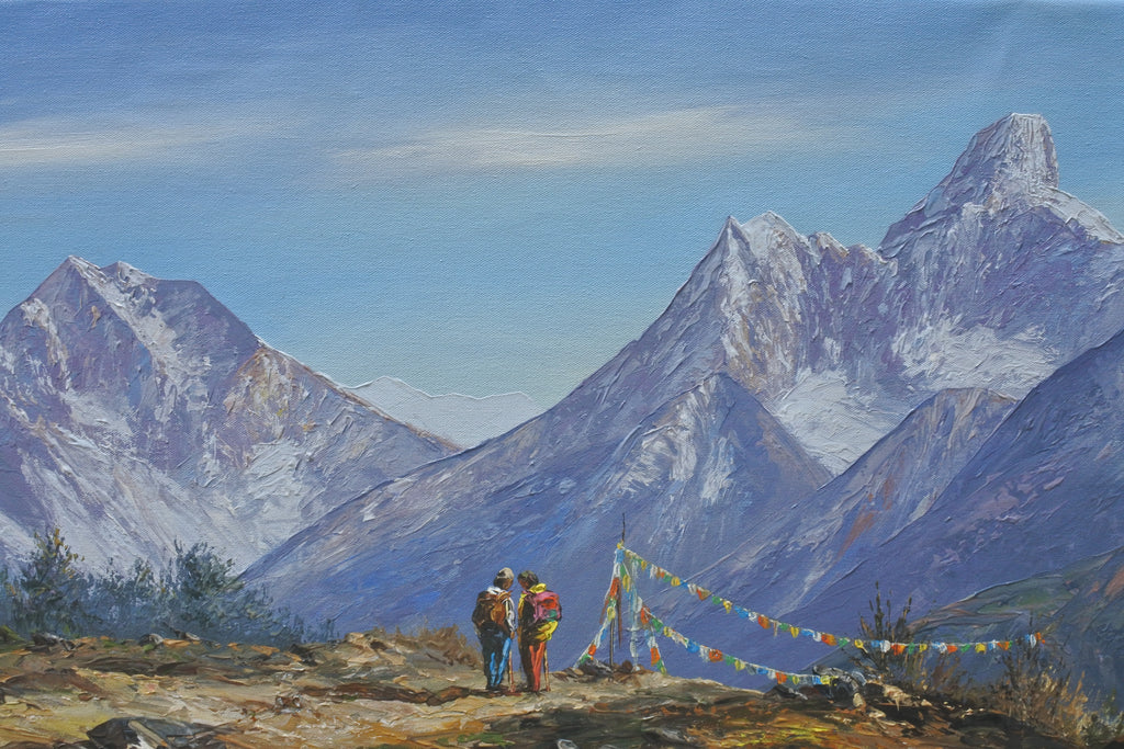 Two Trekkers in Khumbu, EBC