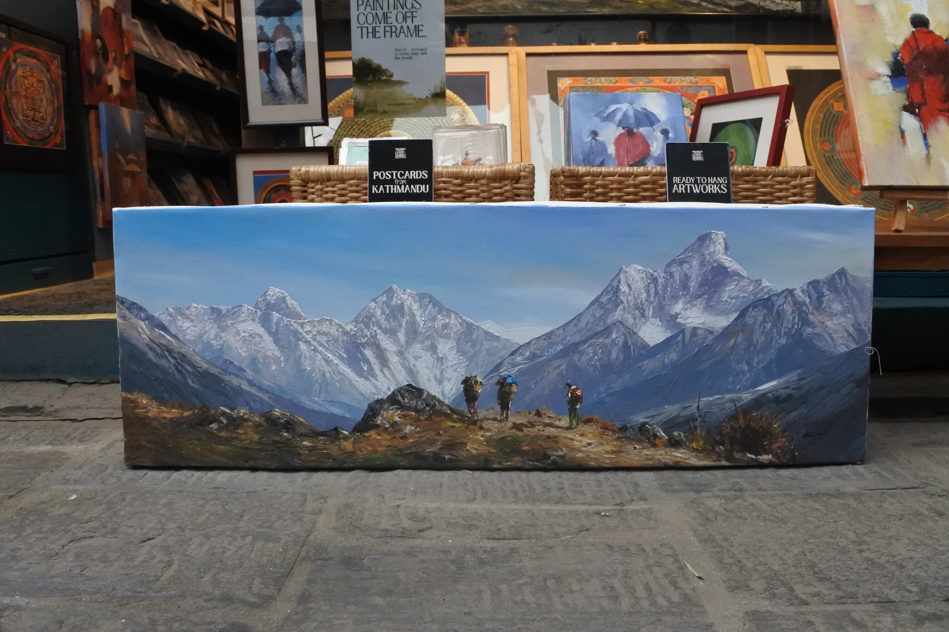 Trekkers Appreciating splendid views - Mt. Everest & Mt. Ama Dablam