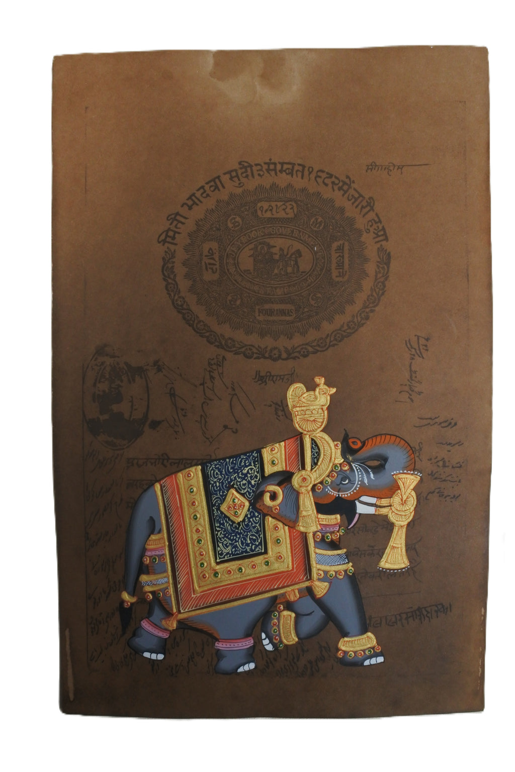 Royal Elephant : Royal Jaipur Stamp Paper Series – Sacred Hindu Art Collection