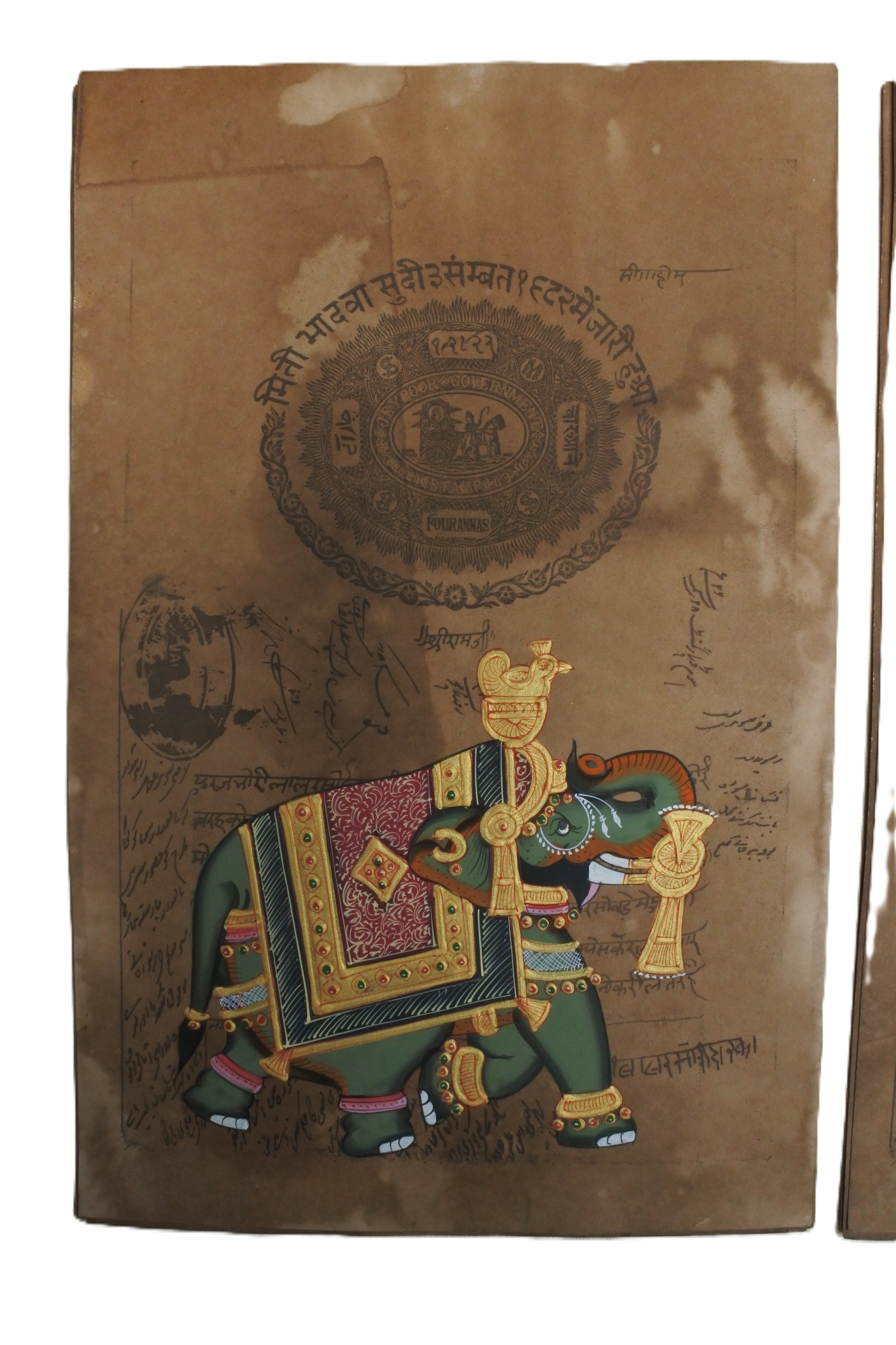 Royal Elephant : Royal Jaipur Stamp Paper Series – Sacred Hindu Art Collection