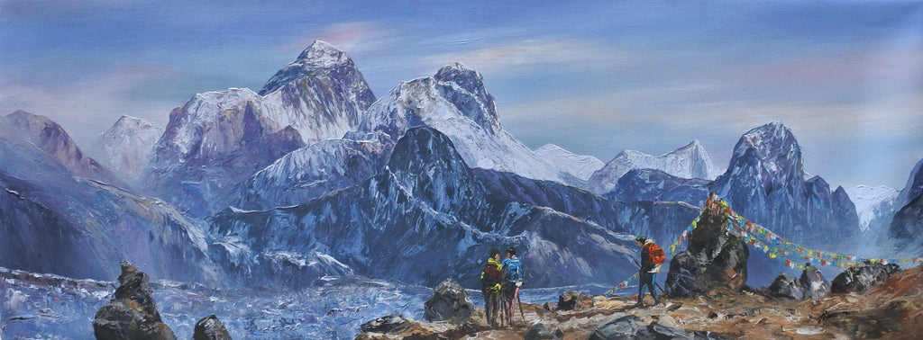 Himalayan Yaks on Snowy Everest