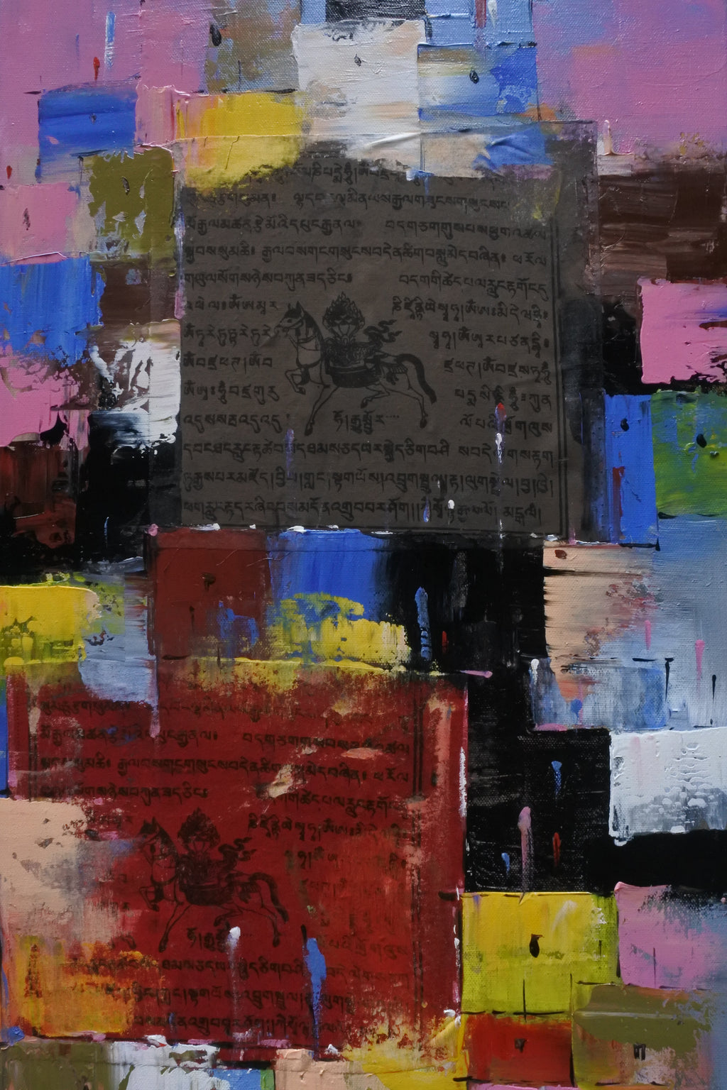 Prayer Series – Modern Abstract Spiritual Art from Nepal