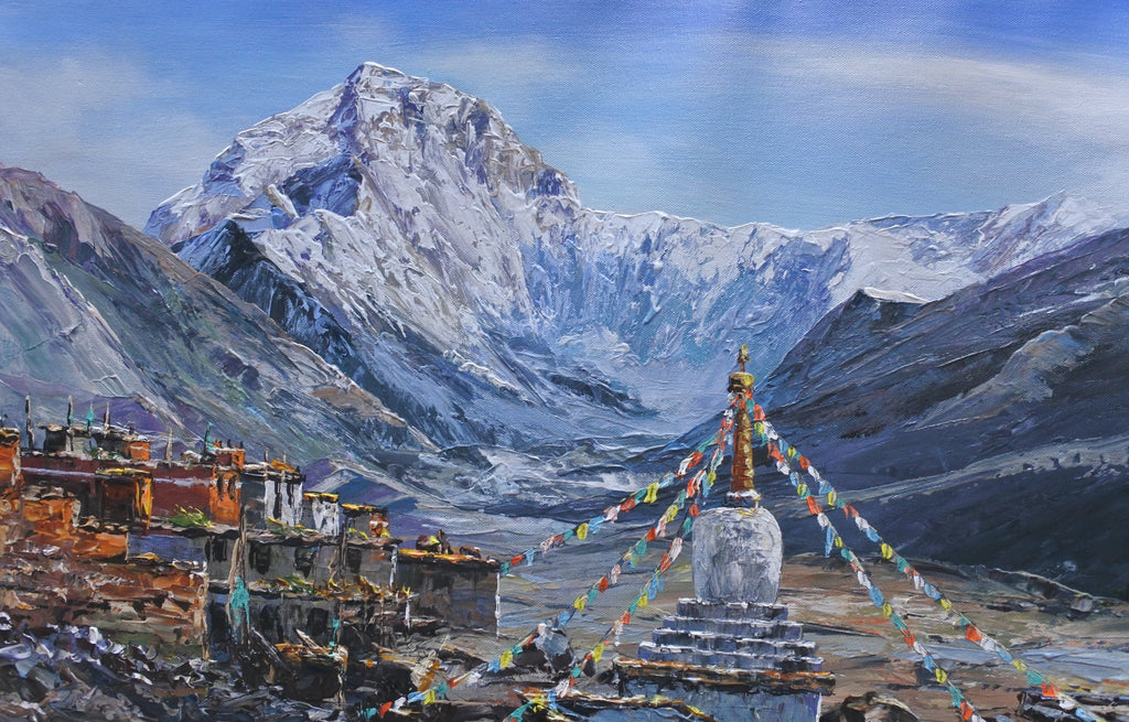 North Face of Mount Everest - Original Landscape Himalayan Painting