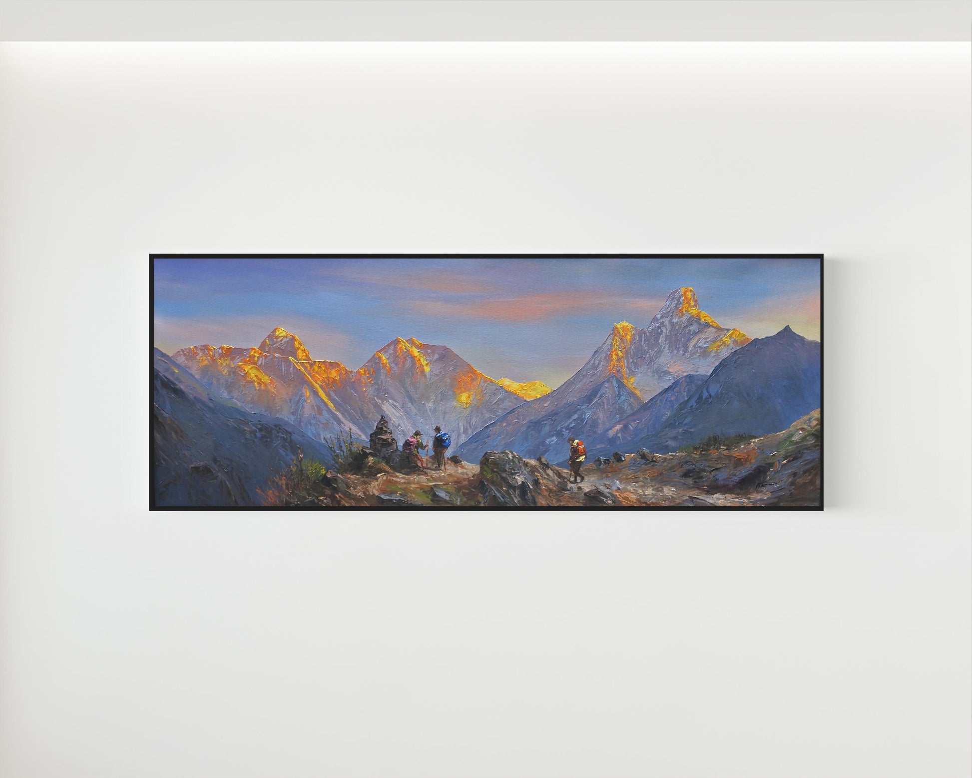 Trekking, Nepal, Sunset Painting, EBC TREK, Everest Base Camp