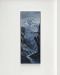 Mt. Everest Peak with Himalayan Yaks and Suspension Bridge