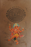 Ganesha painting, Ganesh wall art, Hindu wall decor, Ganesha home decor, prosperity wall art, vintage stamp paper art, Jaipur stamp paper painting, spiritual home decor