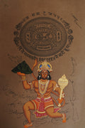 Hanuman painting, Hanuman wall art, Bajrang Bali artwork, Hindu spiritual decor, protection wall art, Hanuman home decor, Hindu god painting