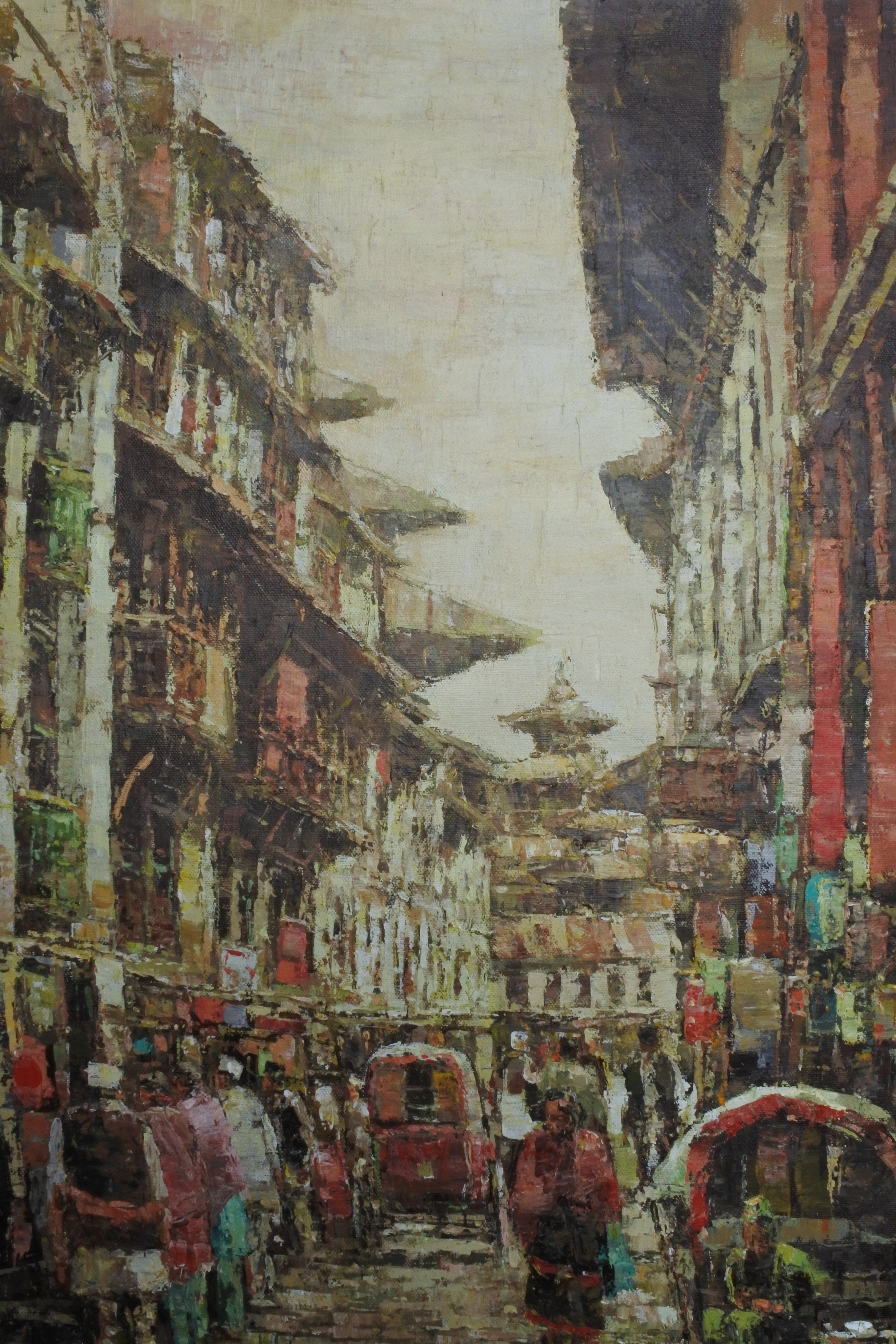 Kathmandu painting, Asan market painting, Indra Chowk artwork, Nepal wall art, Nepal painting, Kathmandu cityscape art, Nepalese artwork, handmade Nepal painting, Kathmandu street painting, Nepal cultural art, Nepal home decor, Nepal souvenir artwork, traditional Nepal painting.