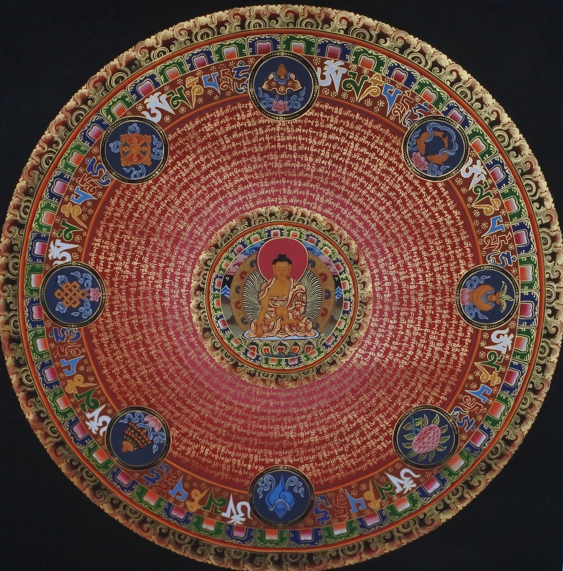 Buddha Mandala, Tibetan Mantra Mandala, Amitabha Buddha, Mantra Mandala Nepal