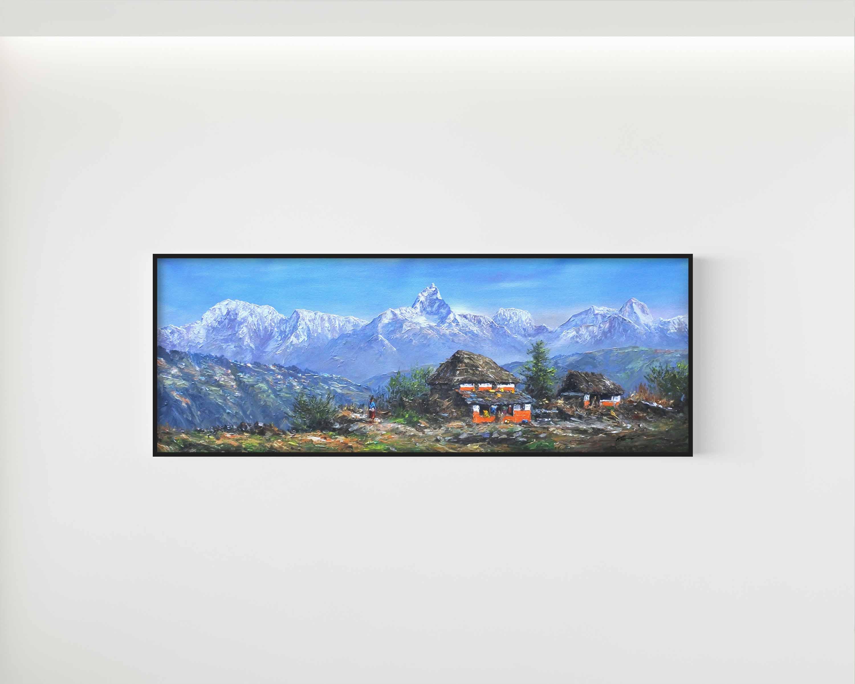 Annapurna South & I, Himchuli and Mt. FishtaiI, Ghandruk Village