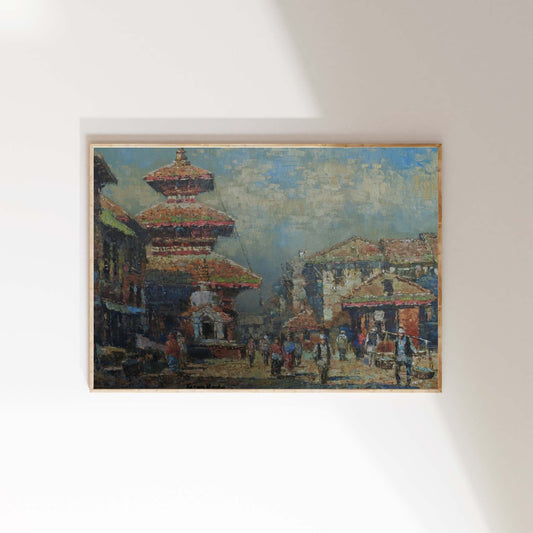 PATAN DURBAR PAINTING, Kathmandu, Patan Durbar Square Art, Paintings, Acrylic Art, Nepal Art.