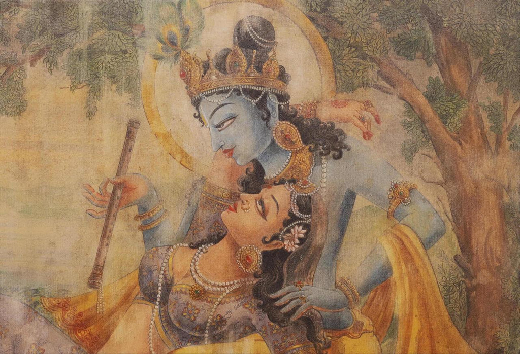 Radha Krishna Fine Art Print – Limited Edition on Hahnemühle Paper by Samundra Man Singh Shrestha