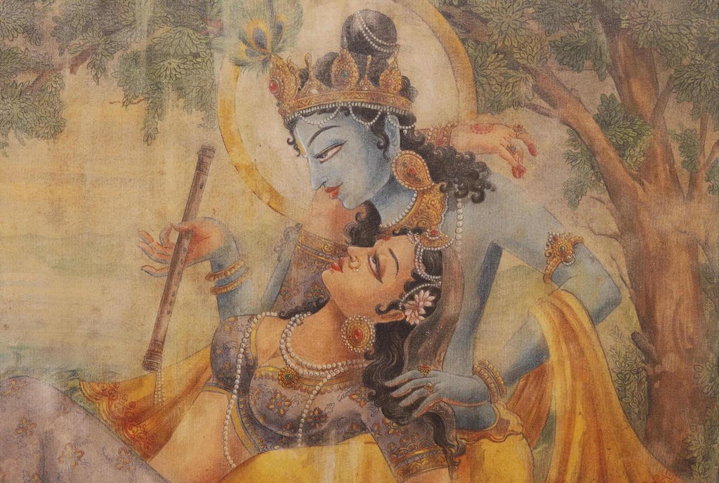 Radha Krishna Fine Art Print – Limited Edition on Hahnemühle Paper by Samundra Man Singh Shrestha