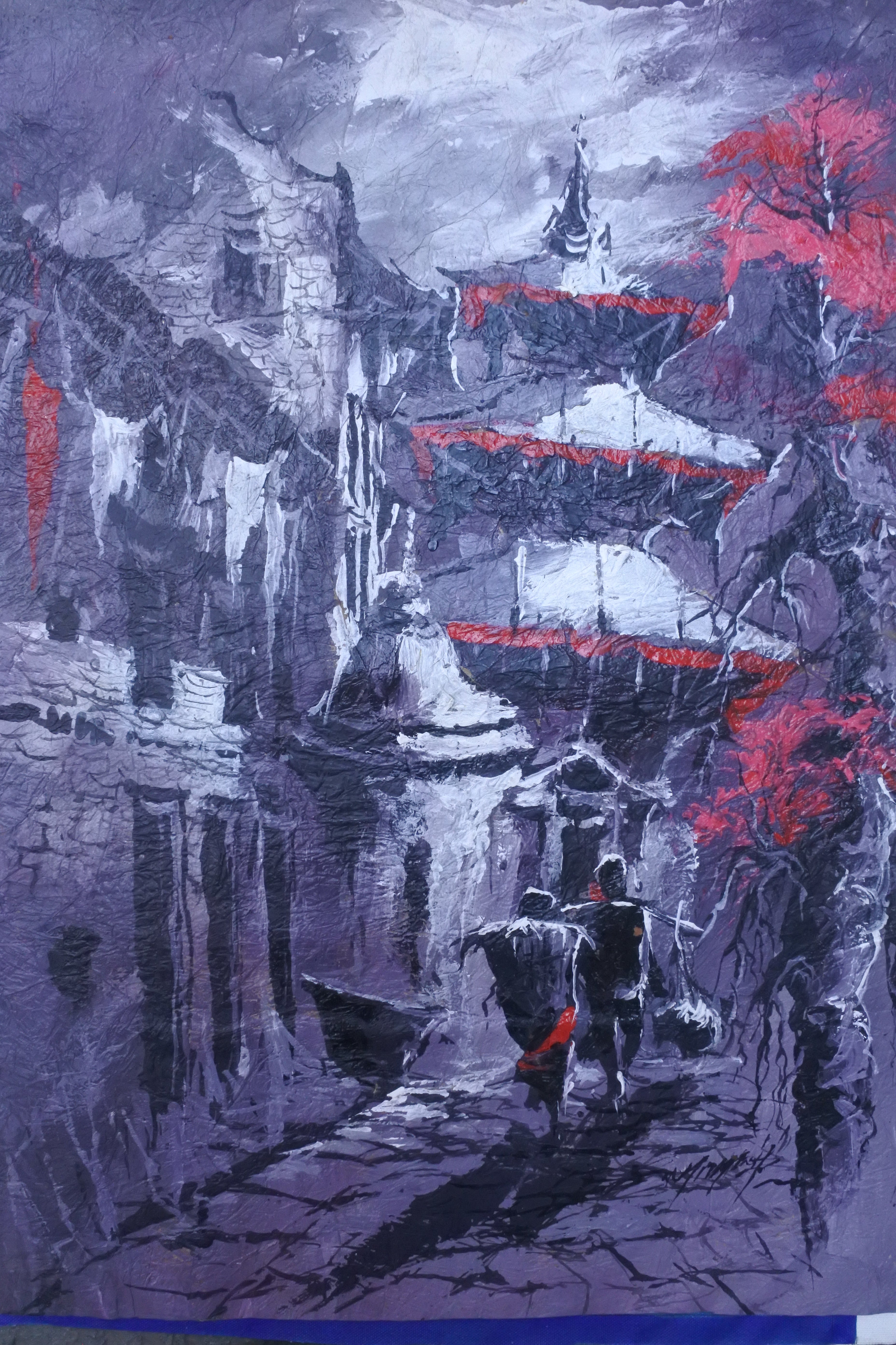 Temples in Bhaktapur, Monument, Temple, Nepal Art, Painting in Nepal