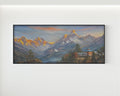 Tengboche Monastery painting, Ama Dablam art, Himalayan landscape, Nepal mountain painting, Buddhist monastery artwork, handmade painting Nepal, spiritual landscape art.