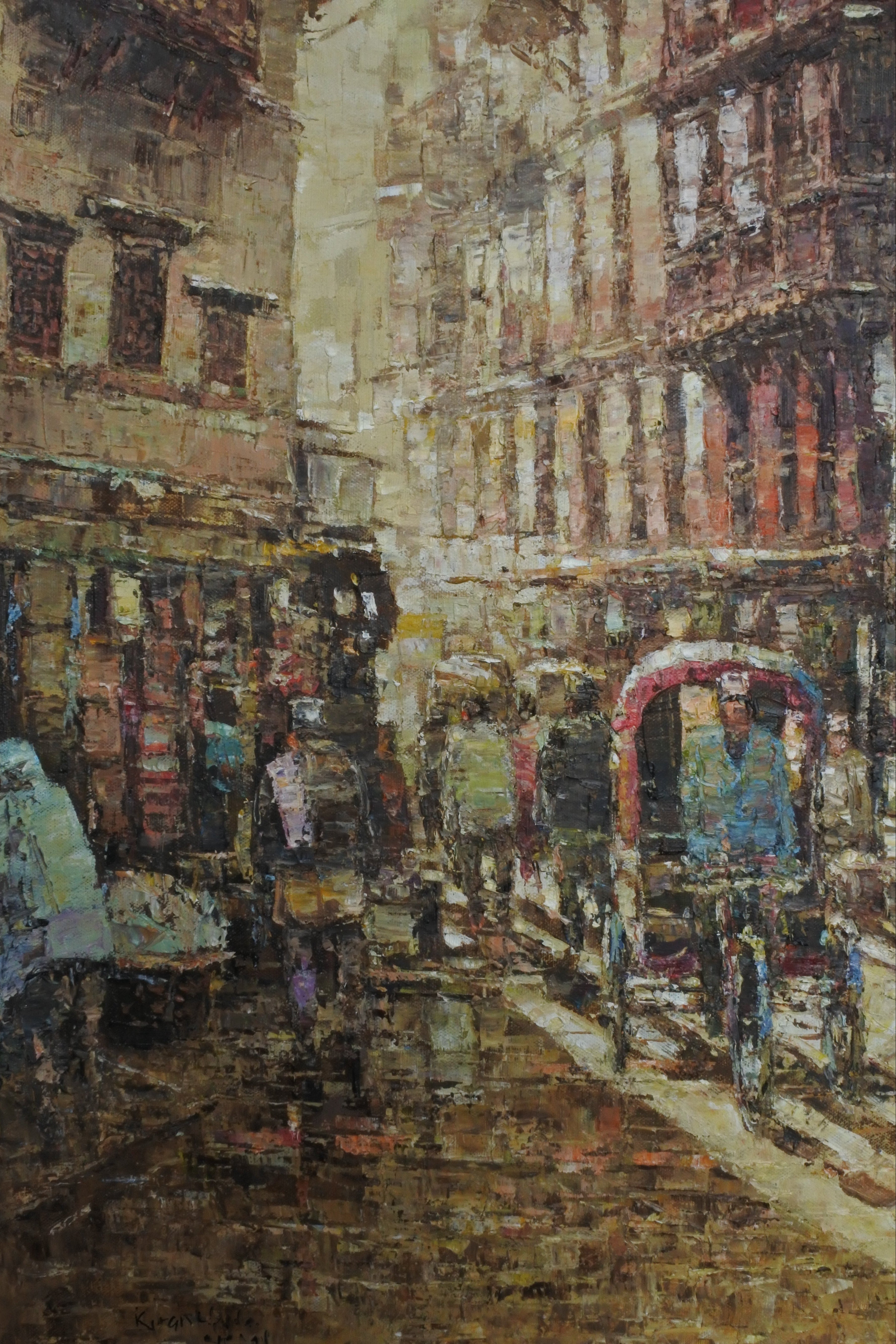 Kathmandu painting, Asan market painting, Indra Chowk artwork, Nepal wall art, Nepal painting, Kathmandu cityscape art, Nepalese artwork, handmade Nepal painting, Kathmandu street painting, Nepal cultural art, Nepal home decor, Nepal souvenir artwork, traditional Nepal painting.