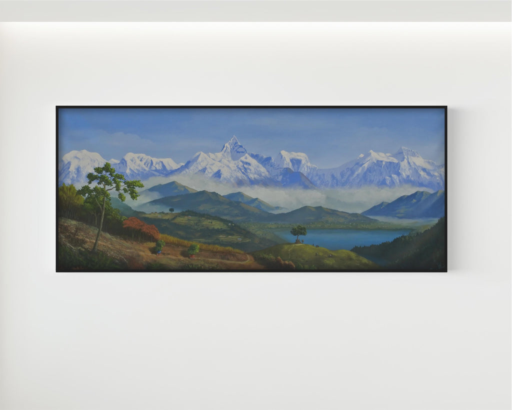 Villages of Pokhara, Nepal , Landscape Painting