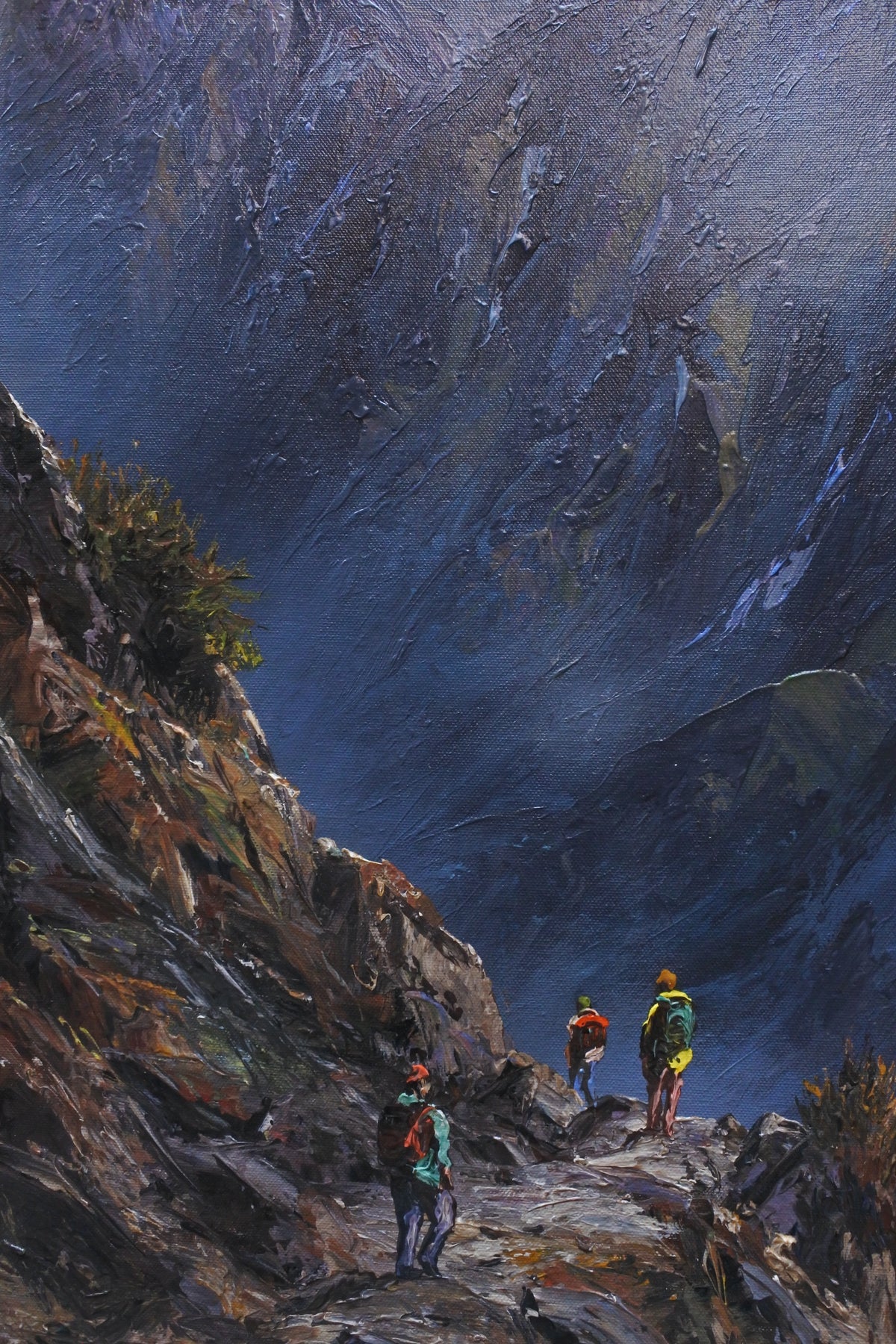 original landscape painting, unique artwork for home, Nepal art for collectors