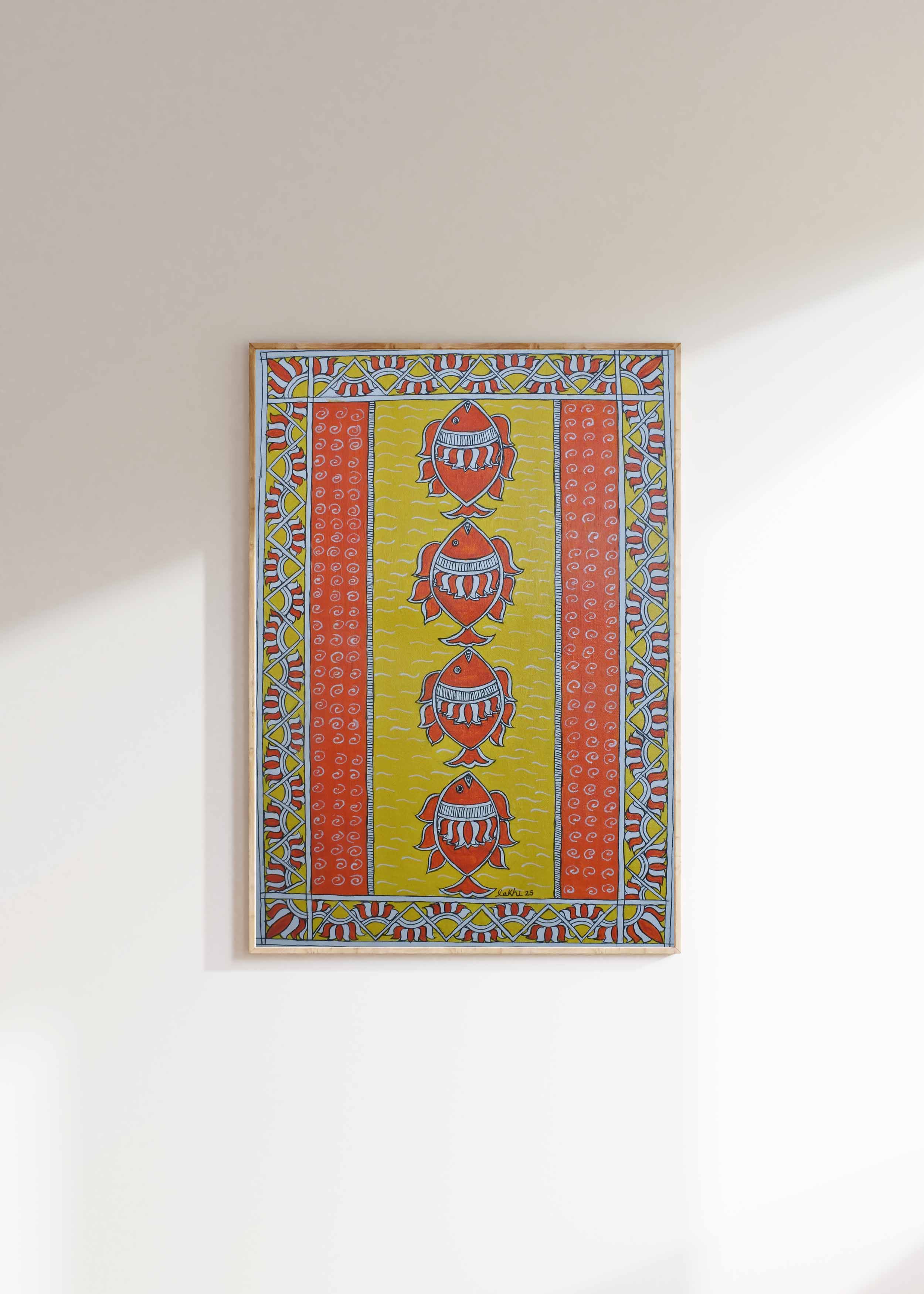 Mithila Painting Nepal
Madhubani Art Handmade
Traditional Mithila Artwork
Hand-painted Nepali Folk Art
Spiritual Wall Art
Cultural Art from Nepal
Symbolic Art Painting