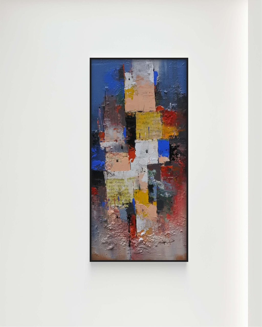 Original Nepali modern abstract art from the Prayer Series displayed in a contemporary interior.modern abstract art
modern abstract painting
abstract spiritual art
spiritual abstract painting
contemporary abstract art
original abstract painting