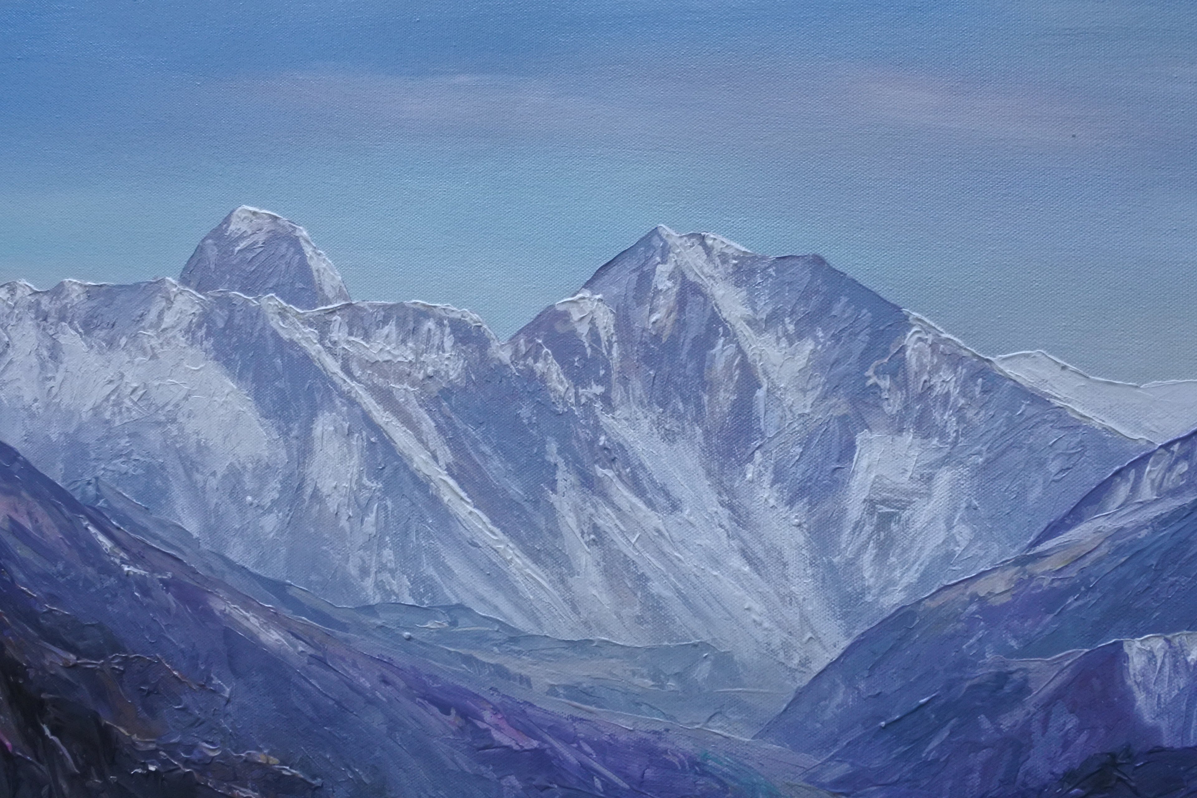 Tengboche Monastery – A Himalayan Stillness (Original Oil Painting)