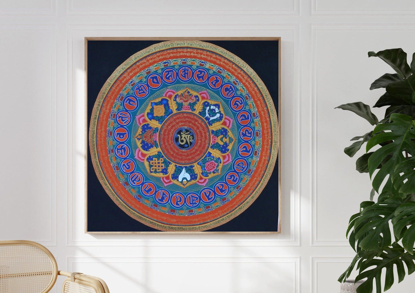 Mandala, Universe, 8 Symbols of Buddhism, Tibetan Mantra, Tibetan Thangka, Tibetan Mandala, Arts Nepal, Traditional Art