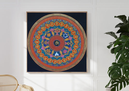 Mandala, Universe, 8 Symbols of Buddhism, Tibetan Mantra, Tibetan Thangka, Tibetan Mandala, Arts Nepal, Traditional Art