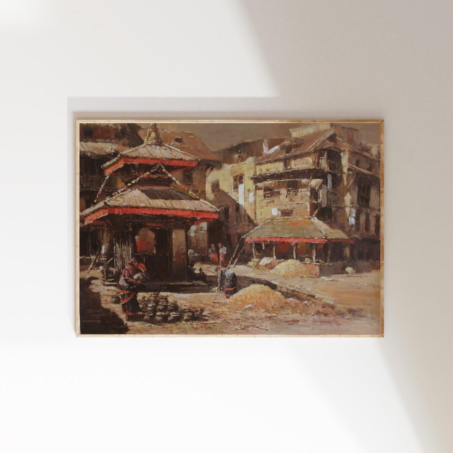 Bhaktapur, Bhaktapur Art, Bhaktapur Painting, Art, Art for home, Acrylic Painting, Affordable Painting