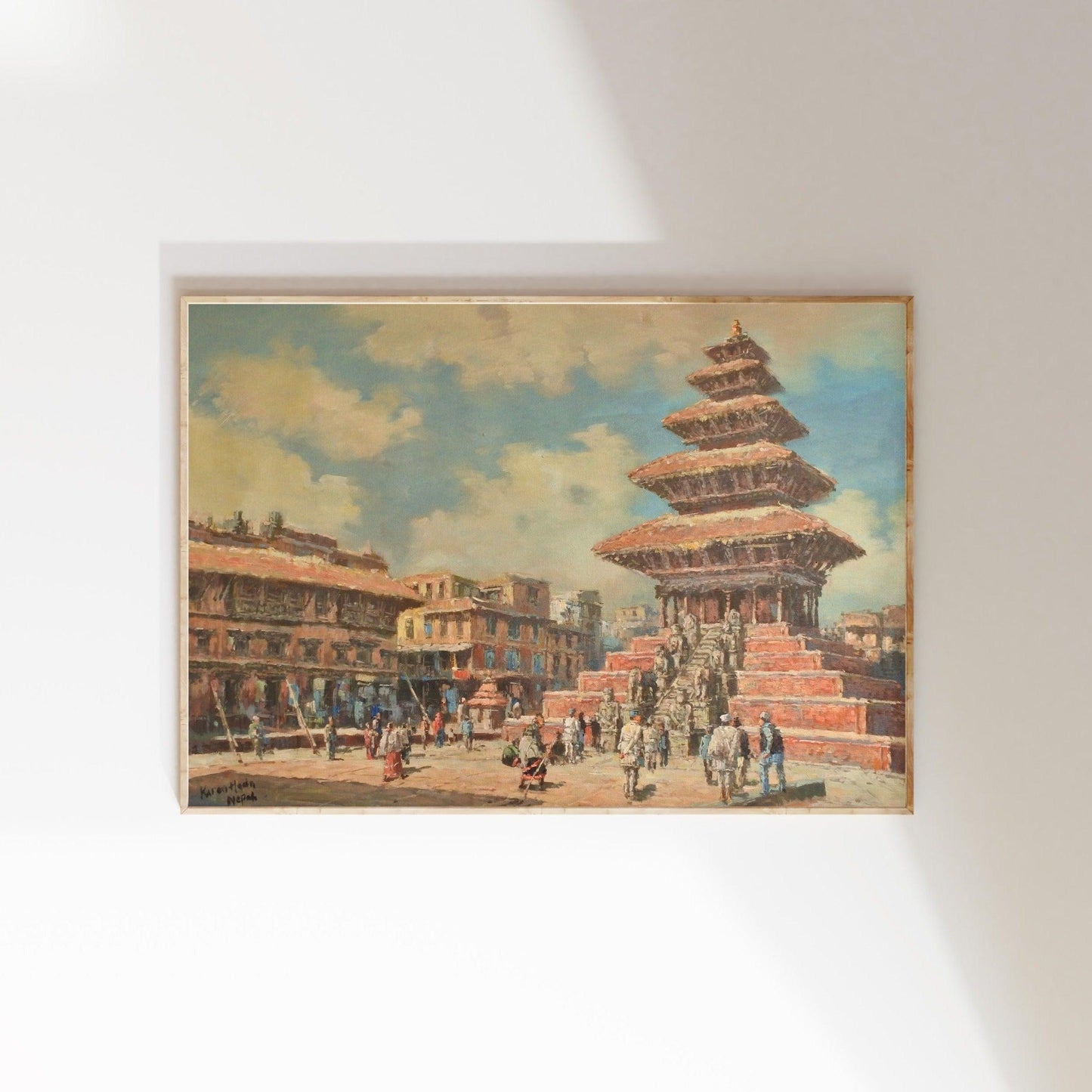 Bhaktapur, Bhaktapur Square, Durbar Square Painting, Nepal